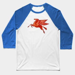 Mobil Pegasus Flying Horse Baseball T-Shirt